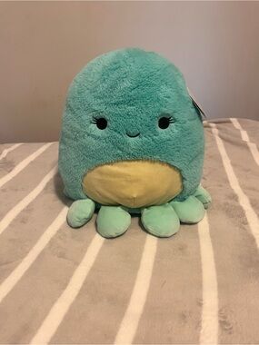 Squishmallows Teal and Yellow Octopus Plush